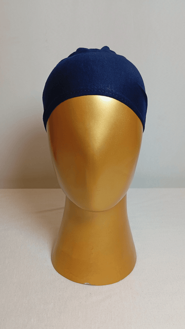 Plain Tie Back Cap  - Navy blue